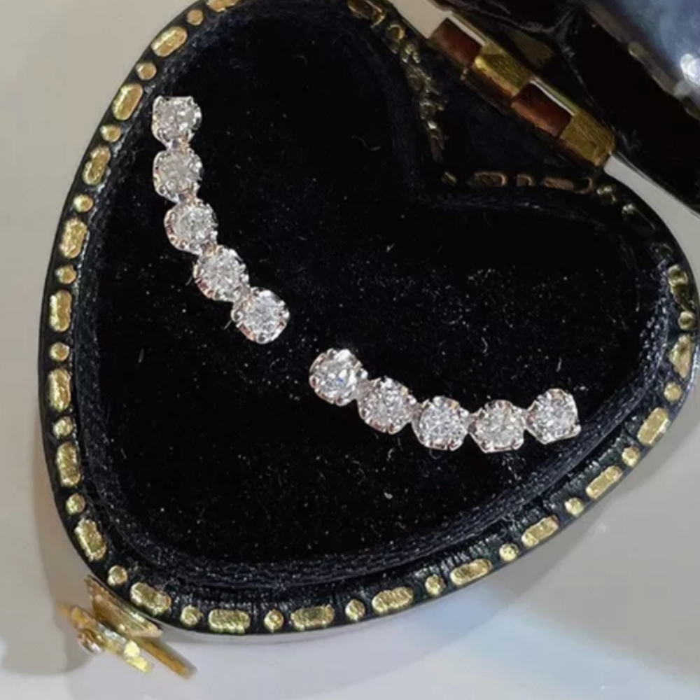 White Gold Stud Earrings
